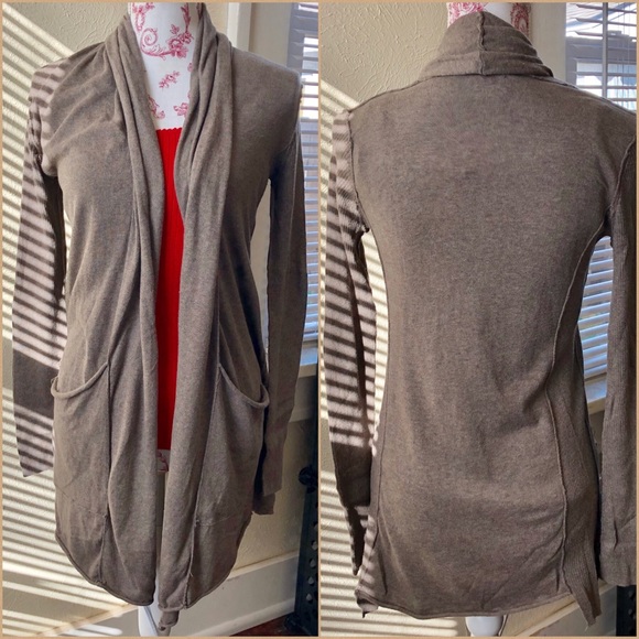 Converse Sweaters - Converse One Star Open Cardigan XS Taupe Cotton